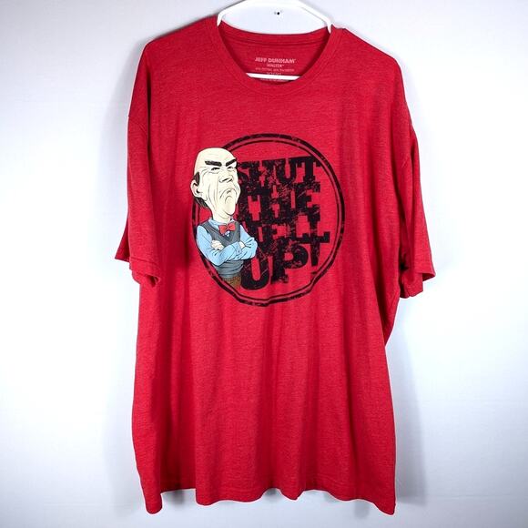 Jeff Dunham Walter Men’s 3XL Red Graphic T-Shirt Shut the Hell Up Comedy Tee - Picture 1 of 4